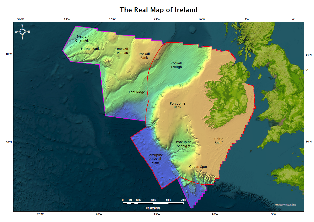 Real Map of Ireland