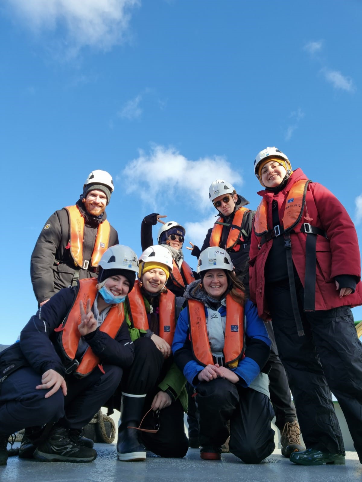 Maynooth University MSc students aboard the R.V. Celtic Voyager