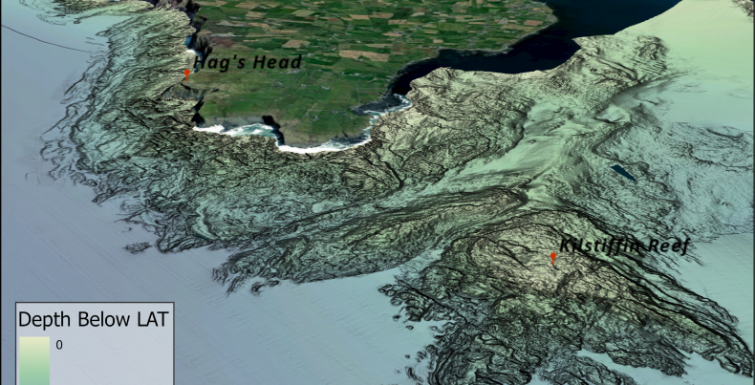 Bathymetry of Cliffs of Moher